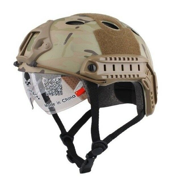 Elmetto Protettivo Fast Helmet PJ type con Occhiali